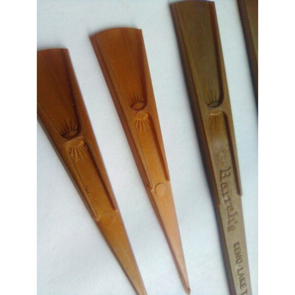 Harrah's Club Reno Lake Tahoe Swizzle Sticks Drink Stirrers +picks Copper color - Picture 6 of 9